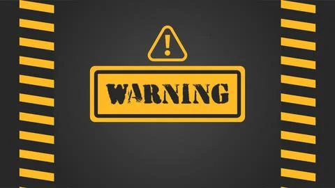 Vector of Warning Sign. Perfect for warning content, caution content, etc. Stock Illustration