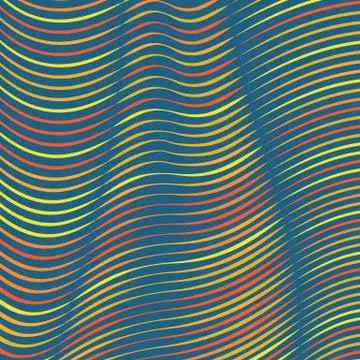 Vector warped colorful lines background. Flexible stripes twisted as silk for Stock Illustration