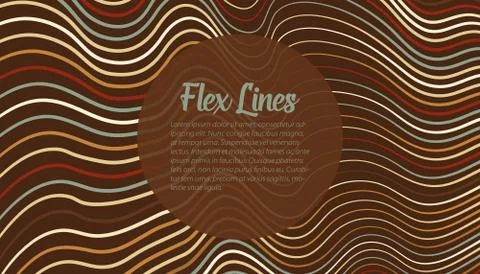 Vector warped lines background. Flexible stripes twisted as silk forming volu Stock Illustration