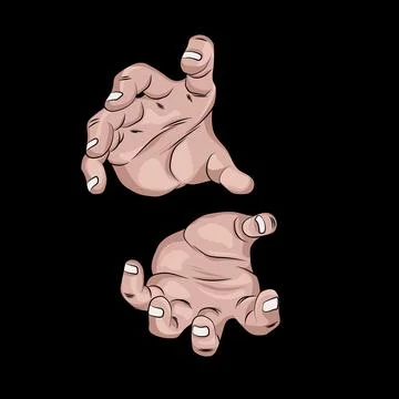 Vector warrior hands. 스톡 일러스트