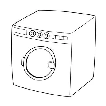 Vector of washing machine Stock Illustration