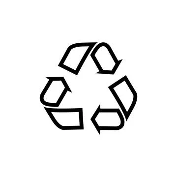 Vector waste logo sign. Arrow reuse earth recycle symbol reuse concept icon Stock Illustration