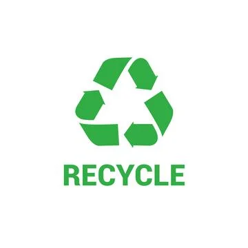 Vector waste logo sign. Arrow reuse earth recycle symbol reuse concept icon Stock Illustration