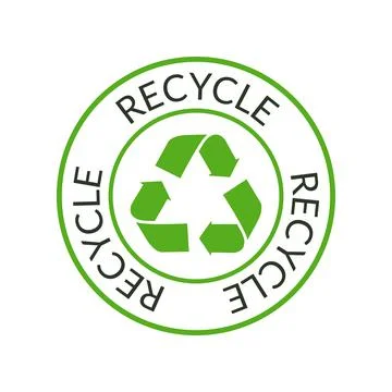 Vector waste logo sign. Arrow reuse earth recycle symbol reuse concept icon Stock Illustration