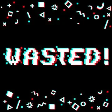 Vector wasted pixel glitch Stock Illustration