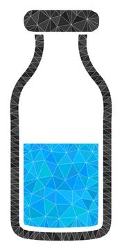 Vector Water Bottle Polygonal Icon イラスト素材