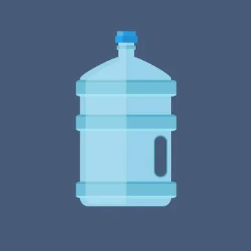 Vector water for cooler. Transparent bottle for office. Stock Illustration