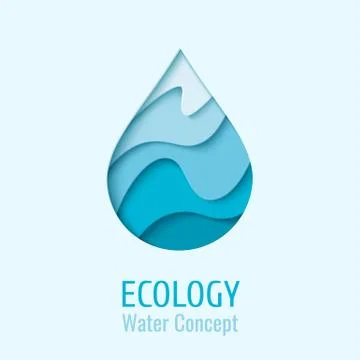 Vector water drop ecology logo design template Stockillustratie