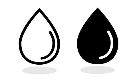 Vector water drop icon for web. Raindrop. Vector illustration. Stock Illustration