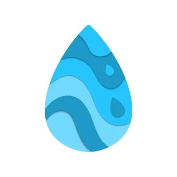 Vector water drop. Isolated on white background Stock Illustration