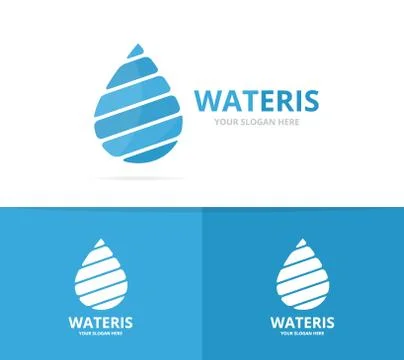 Vector of water drop logo combination. Oil and droplet symbol or icon. Unique Stock Illustration