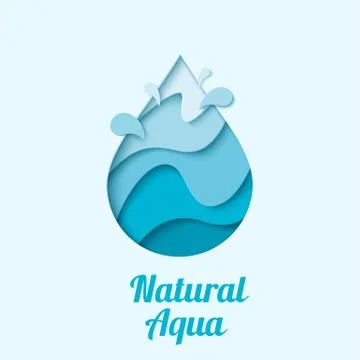 Vector water drop logo design template Stock Illustration