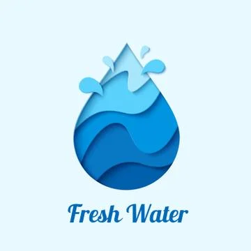 Vector water drop logo design template Stock Illustration