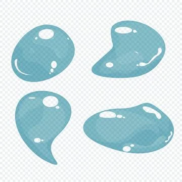 Vector water drop on a transparent background Stock Illustration