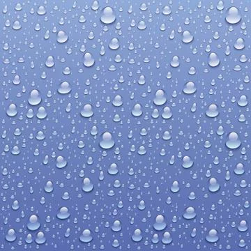 Vector Water drops on glass. rain drops on clear window Stock-Illustration