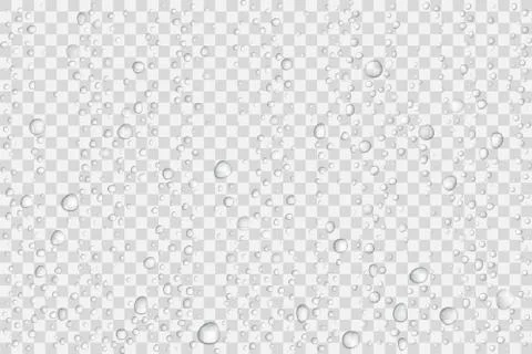 Vector Water drops on glass. Rain drops on transparent background. Stock Illustration