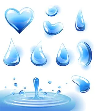 Vector water drops Stock Illustration