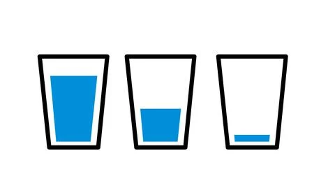 Vector Water Glasses Set. Stock Illustration