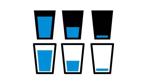 Vector Water Glasses Set Stock Illustration