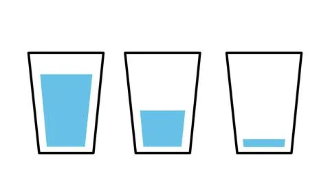 Vector Water Glasses Set. Stock Illustration