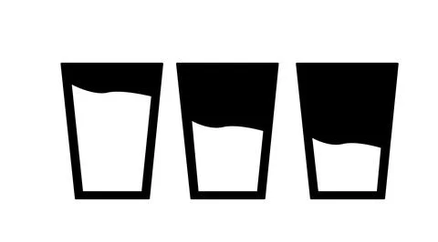 Vector Water Glasses Set. Illustrazione stock