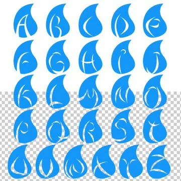 Vector water letters. Stock-Illustration