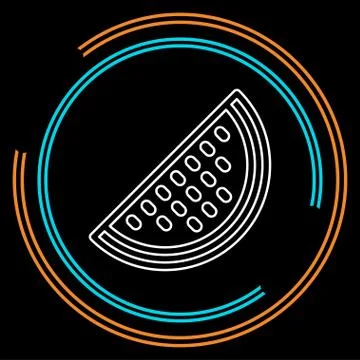 Vector water melon, watermelon slice fruit Stock-Illustration