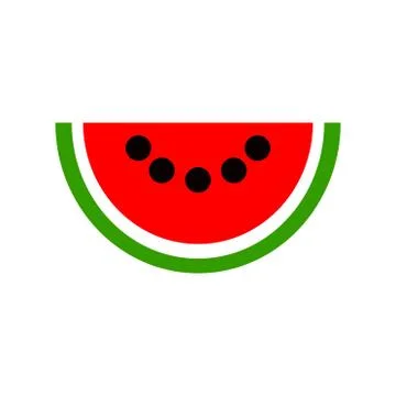 Vector water melon, watermelon slice fruit illustration, fresh healthy food - Stock Illustration