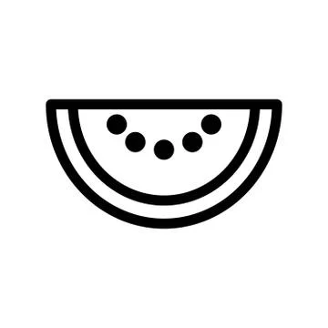 Vector water melon, watermelon slice fruit illustration, fresh healthy food - Stock Illustration