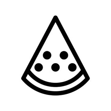 Vector water melon, watermelon slice fruit illustration, fresh healthy food - Stock Illustration