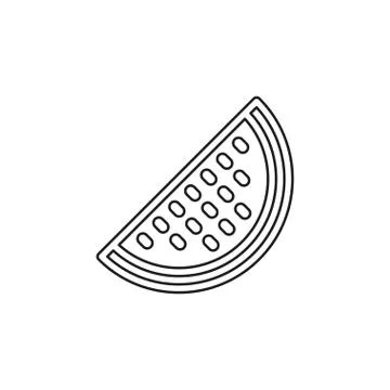 Vector water melon, watermelon slice fruit Stock Illustration