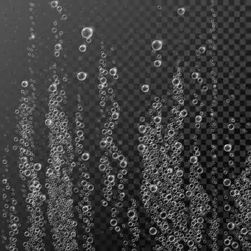 Vector water sparkling fizzing bubbles texture Stock Illustration