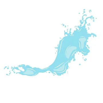 A vector water splash on a white background. Stock Illustration