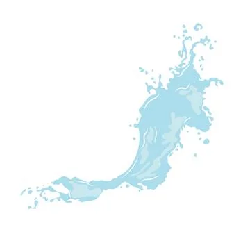 Vector water splash on a white background Stock Illustration