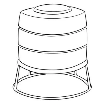 Vector of water storage tank Stock Illustration