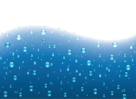 Vector water wave and bubbles Stock Illustration