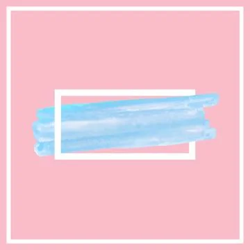 Vector watercolor background. Blue stroke Stock Illustration