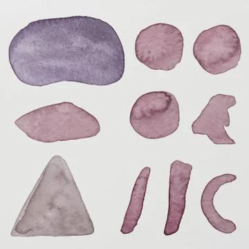 Vector watercolor background doodle with semicircular patterns 스톡 일러스트