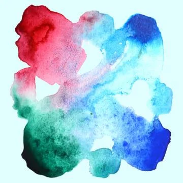 Vector watercolor background set for textures and backgrounds. Stock Illustration