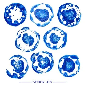 Vector watercolor blots Stock Illustration