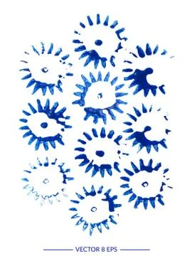 Vector watercolor blots Stock Illustration