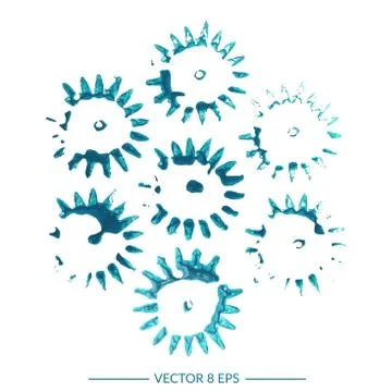 Vector watercolor blots Stock Illustration