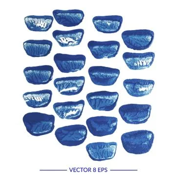 Vector watercolor blots Stock Illustration