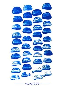 Vector watercolor blots Stock Illustration