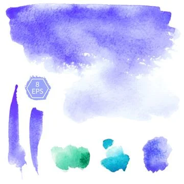 Vector. Watercolor blots. Stock Illustration