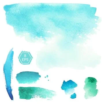 Vector. Watercolor blots. Stock Illustration