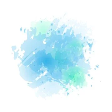 Vector watercolor blue splash. Stock Illustration