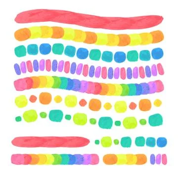 Vector Watercolor Brushes Set Illustrazione stock