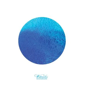 Vector watercolor circle, round shape isolated on white. Hand drawn watercolor Stock Illustration