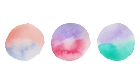 Vector Watercolor circles for design Stock Illustration